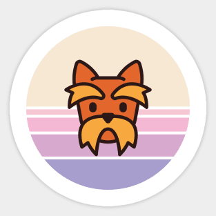 Sunset Walk with my Yorkshire Terrier Sticker